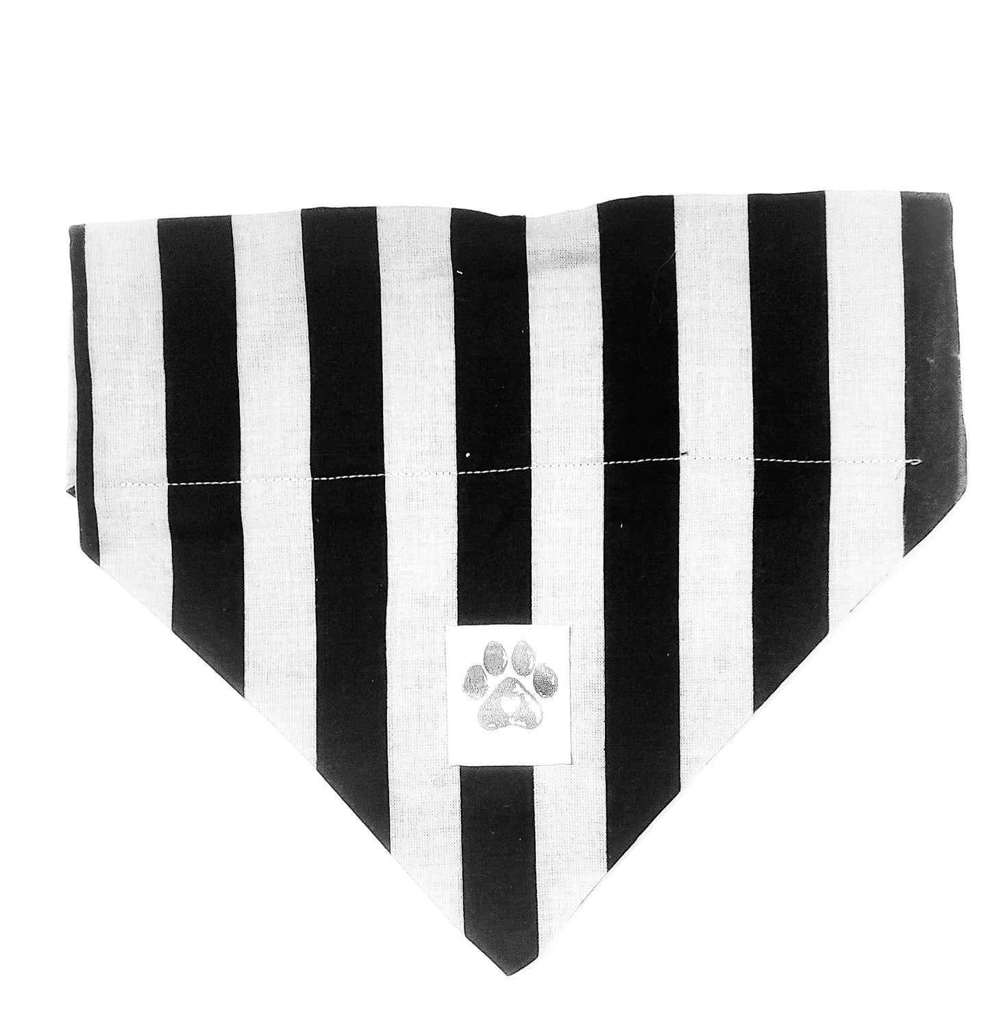 Black and Gray Striped Pet Bandanas