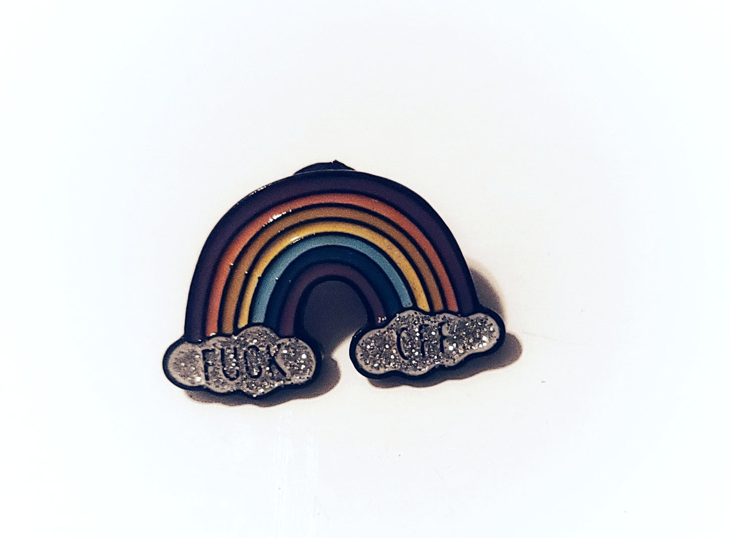Rainbow Glitter Pin