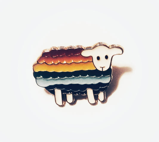 Rainbow Sheep Pin