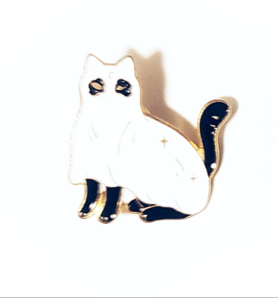 Ghost Cat Pin